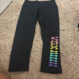 Black Leggings with Colorful Logo